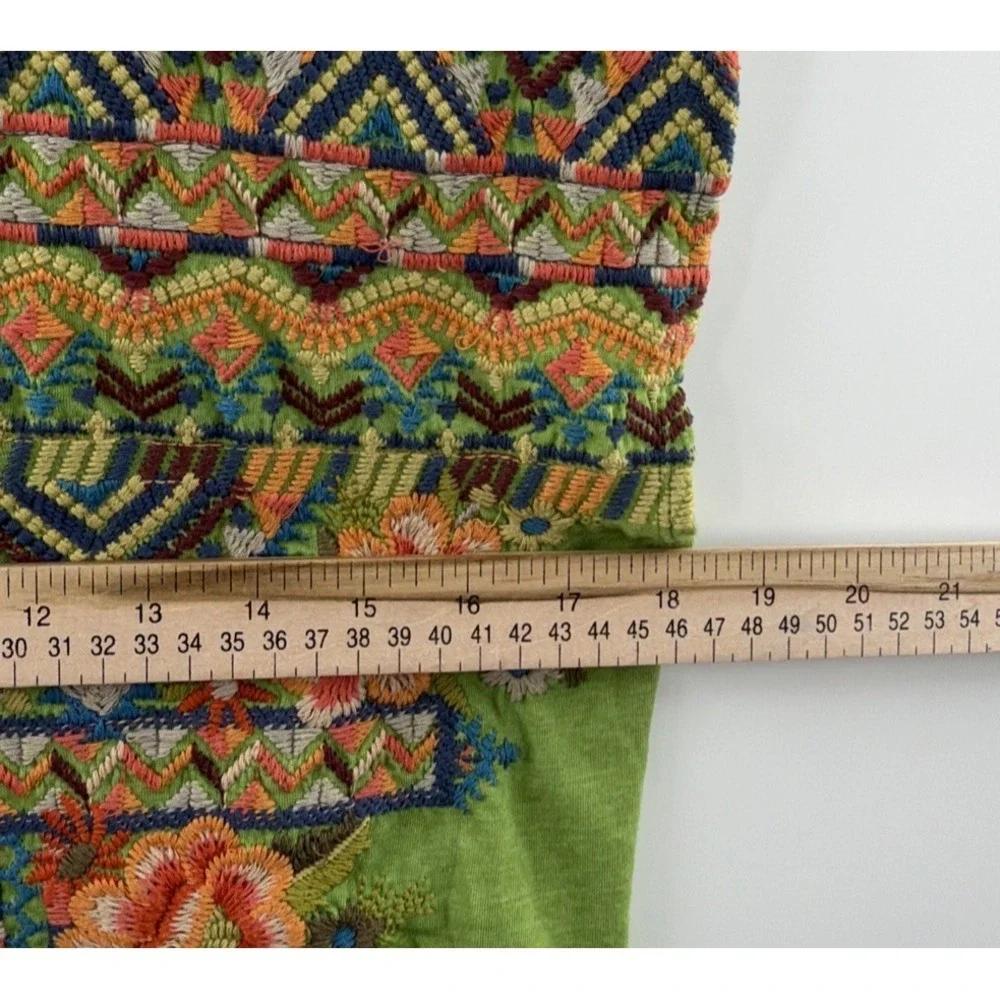 Johnny Was Sentries Tunic Womens Size S‎ Embroidered Boho Festival Fairy